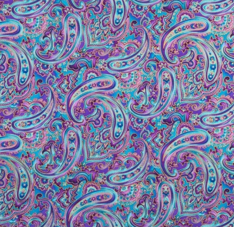 DOD Cosmetic Bag Purple Paisley