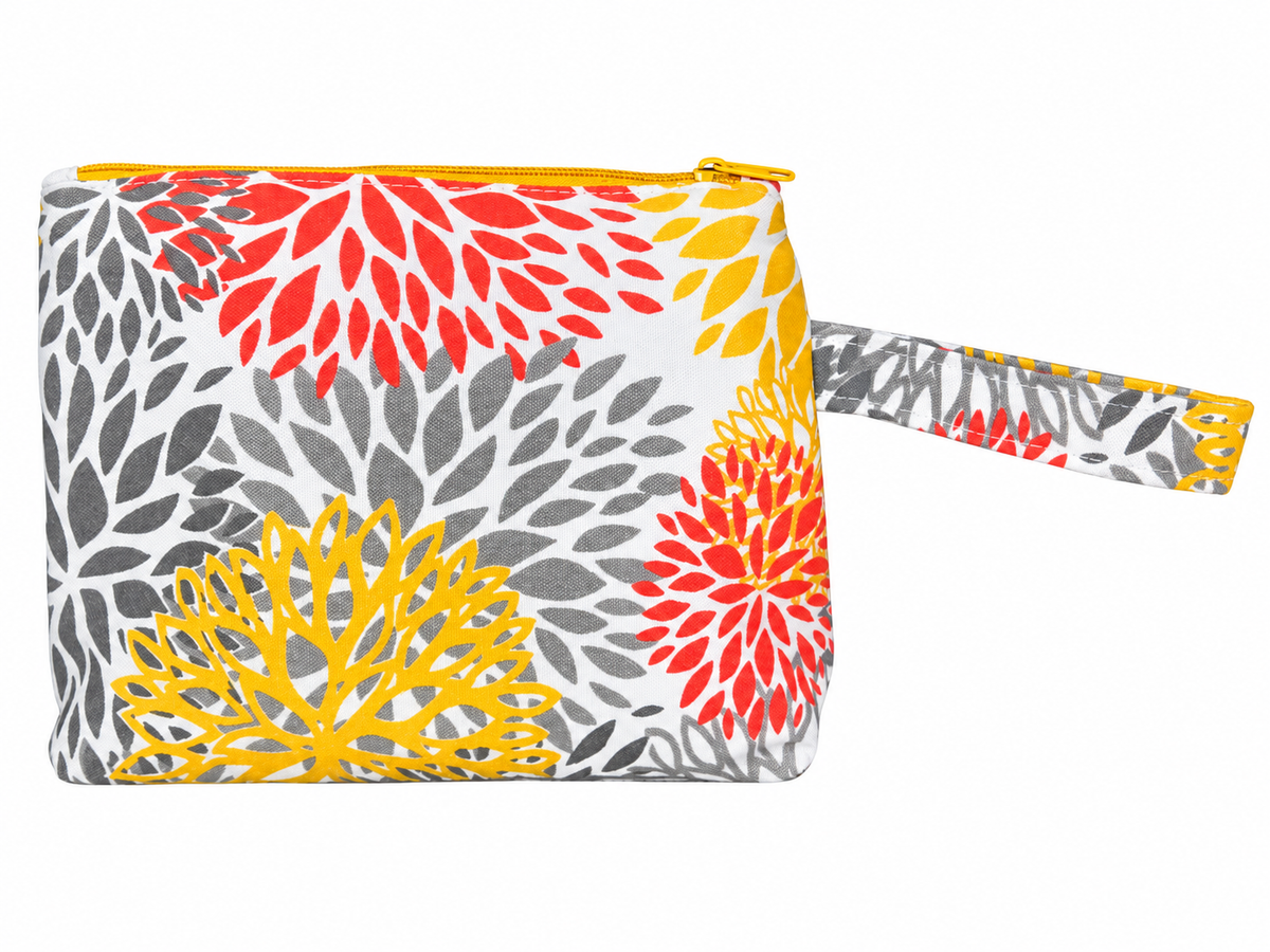 Curated Cosmetic Bag in Yellow Flowers