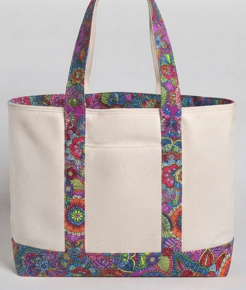 Mikayla Tote Purple Paisley
