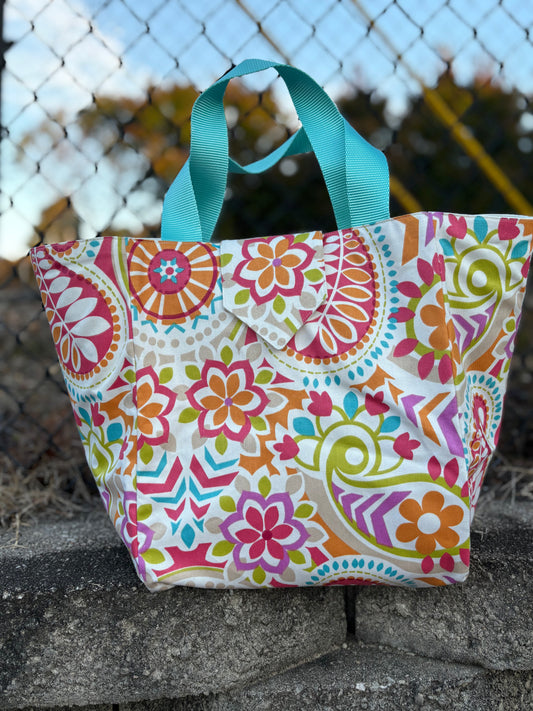 RTS-Deborah pink purple paisley