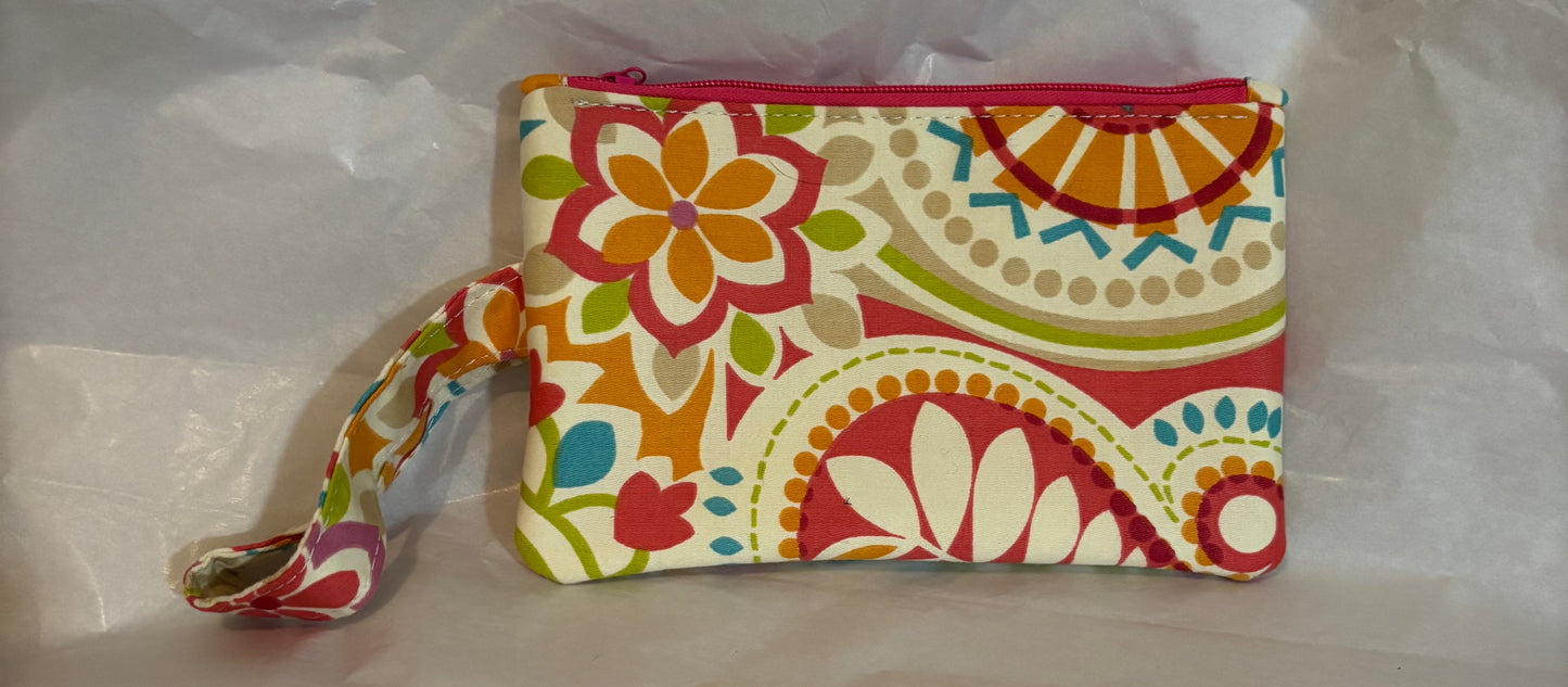 Delia Purple Pink Paisley Hot Pink Zipper