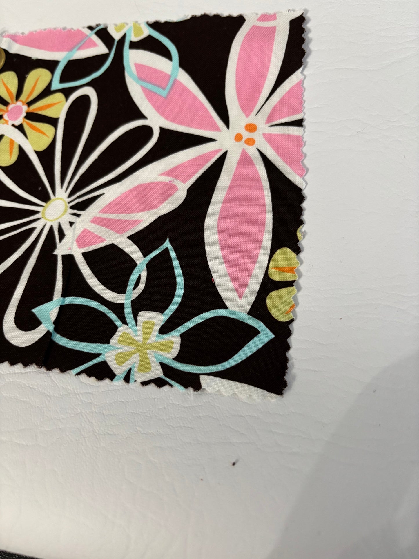 Coin Purse Brown Pink Floral