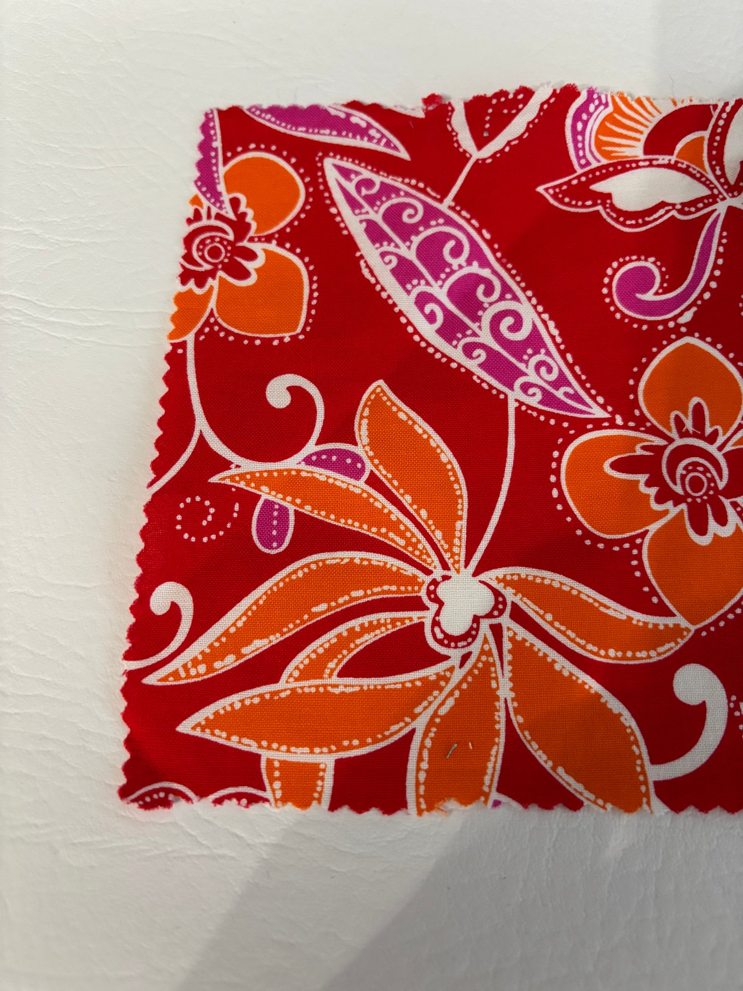Coin Purse Red Orange Purple Flowers