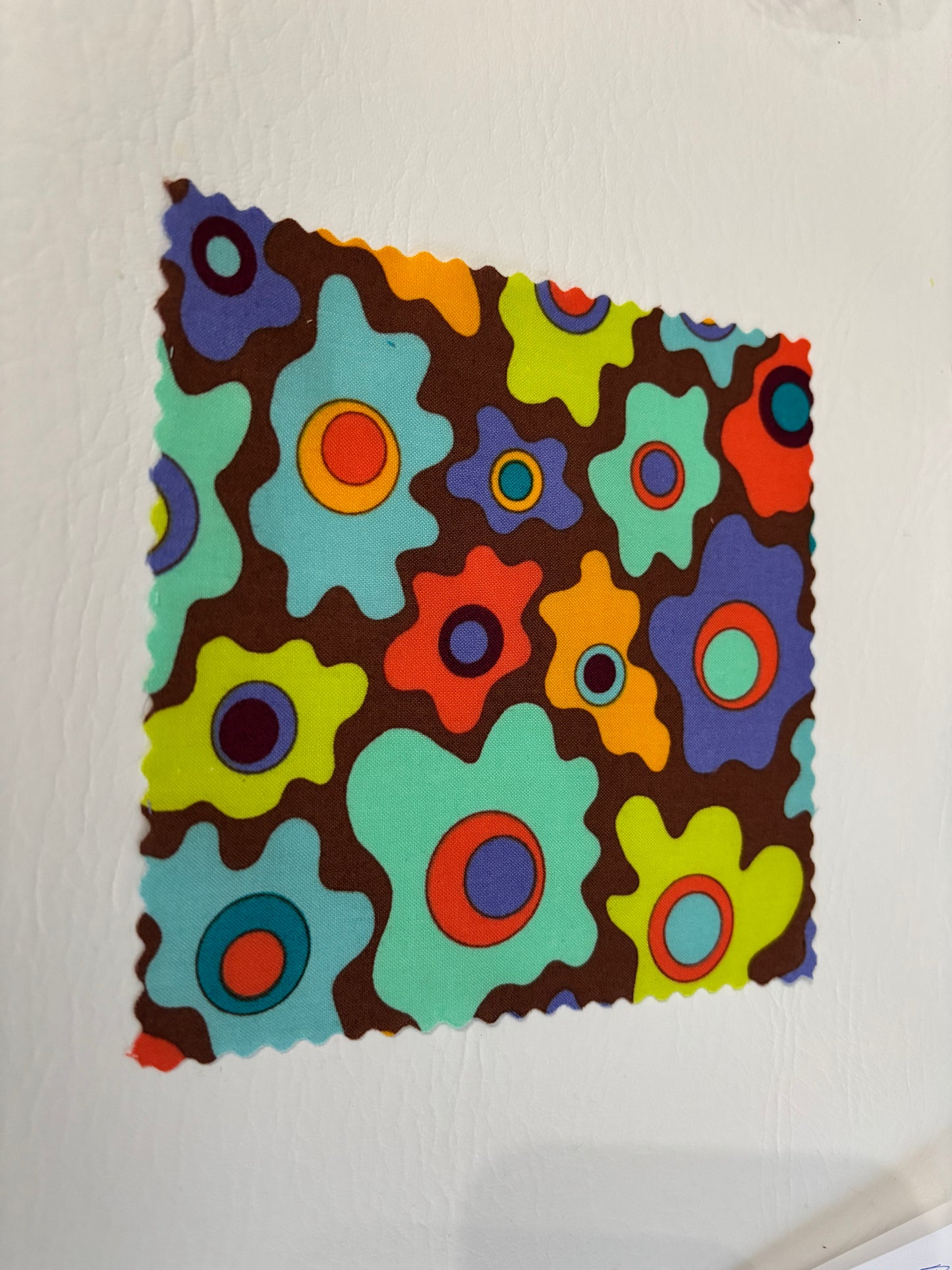 Coin Purse Brown Bright Floral