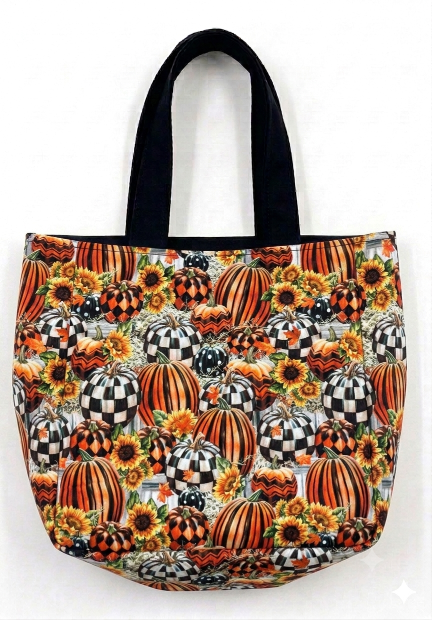 Lizzy Black and White Plaid Pumpkin Farmhouse