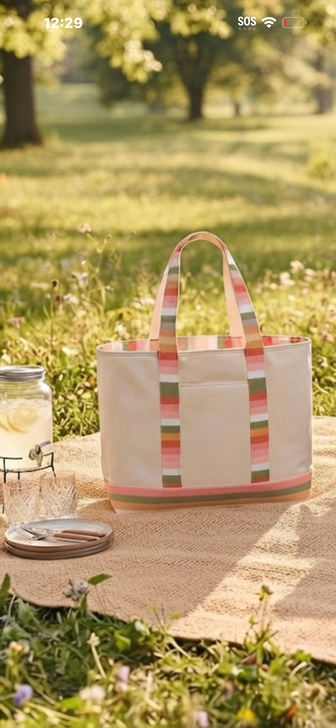 Mikayla Tote Earthy Stripes