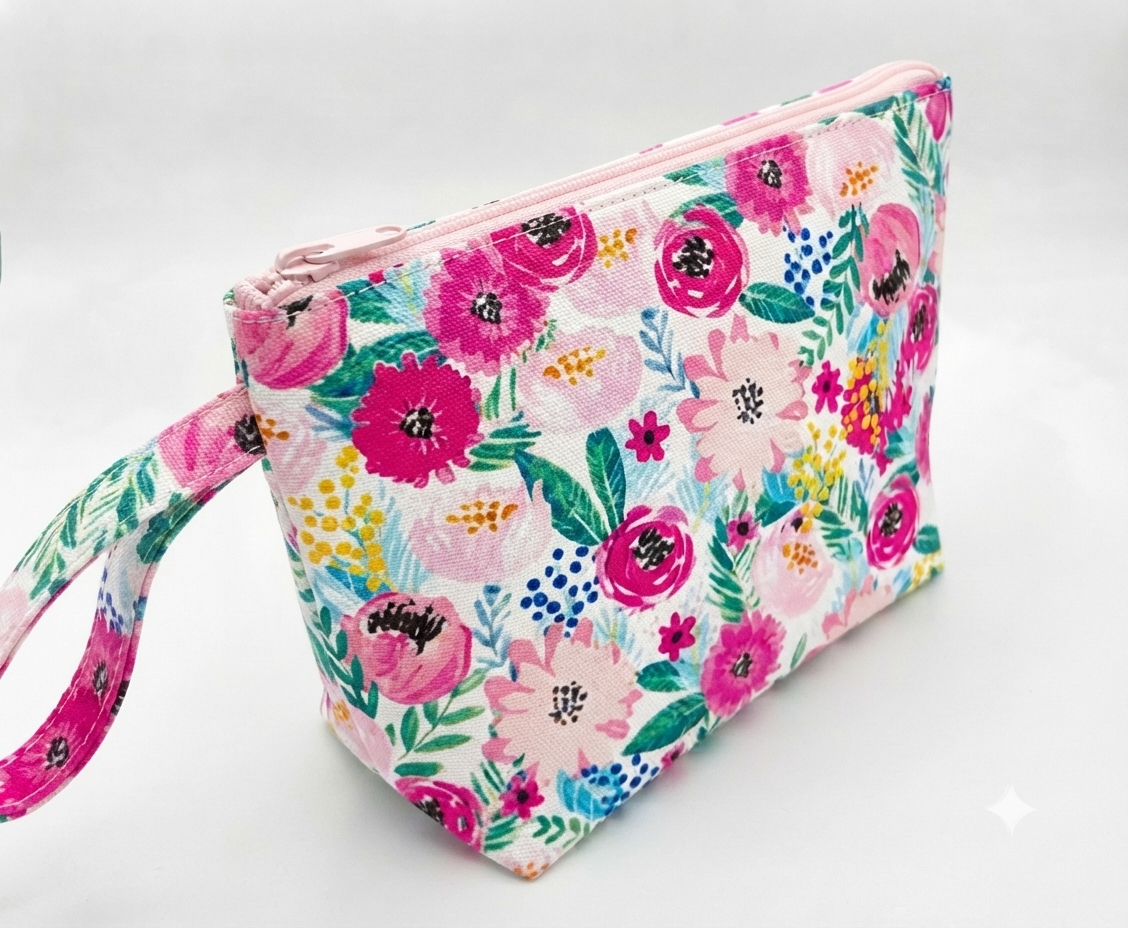 DOD Cosmetic Bag Pink Peonies